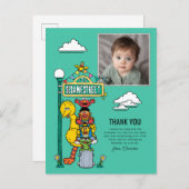 Carte Postale Sesame Street Characters & Street Sign Thank You P (Devant / Derrière)
