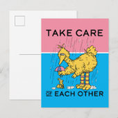 Carte Postale Sesame Street | Gros Oiseau Prenez soin les uns de (Devant / Derrière)