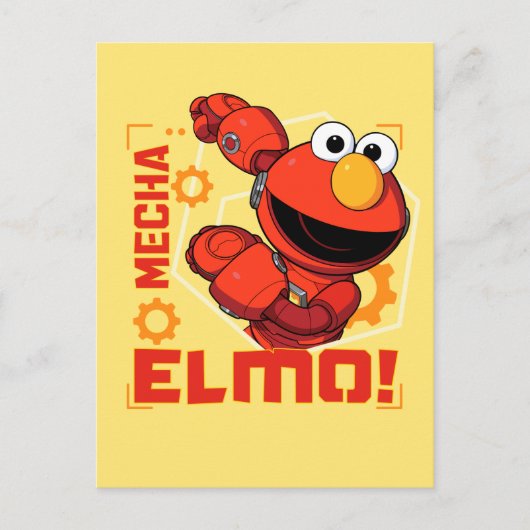 Carte Postale Sesame Street | Mecha Builders Conception Elmo (Devant)