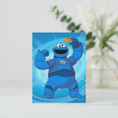 Carte Postale Sesame Street | Mecha Builders Cookie Monster (Debout devant)