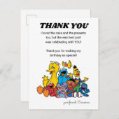 Carte Postale Sesame Street Pals 1er anniversaire - Merci (Devant / Derrière)