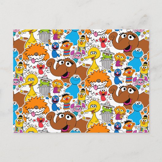 Carte Postale Sesame Street Pals Doodley Motif (Devant)