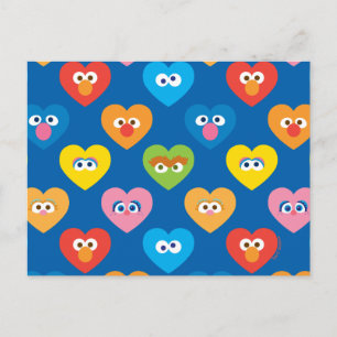 Carte Postale Sesame Street Valentine Hearts Motif