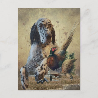 Carte Postale Set anglais avec faisans, art