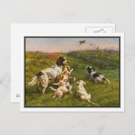 Carte Postale Setter and Pups par Edmund Henry Osthaus (Devant / Derrière)