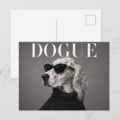 Carte Postale Setter Anglais Éditorial de Mode Luxueux (Devant / Derrière)