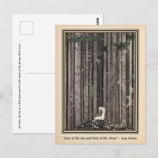 Carte Postale Seul au milieu des bois Kay Nielsen (Devant / Derrière)