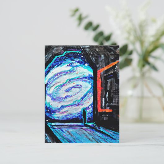 Carte Postale Seul avec l'abîme brillant (Debout devant)