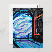 Carte Postale Seul avec l'abîme brillant (Devant / Derrière)