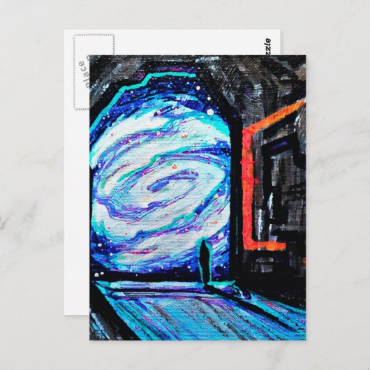 Carte Postale Seul avec l'abîme brillant (Devant / Derrière)