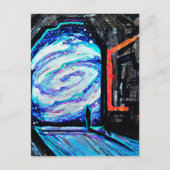 Carte Postale Seul avec l'abîme brillant (Devant)