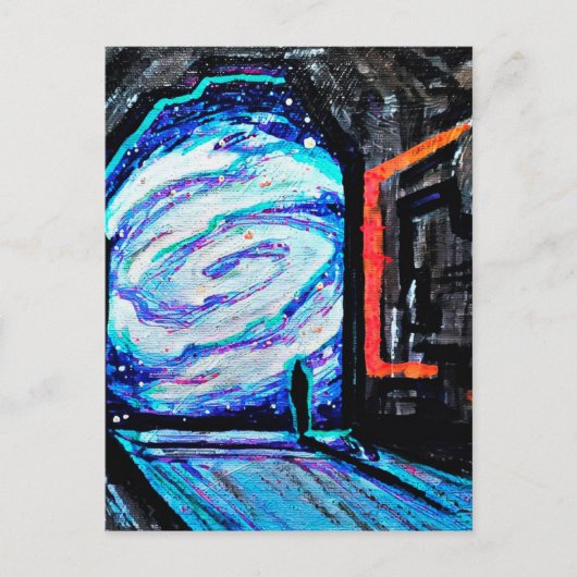 Carte Postale Seul avec l'abîme brillant (Devant)