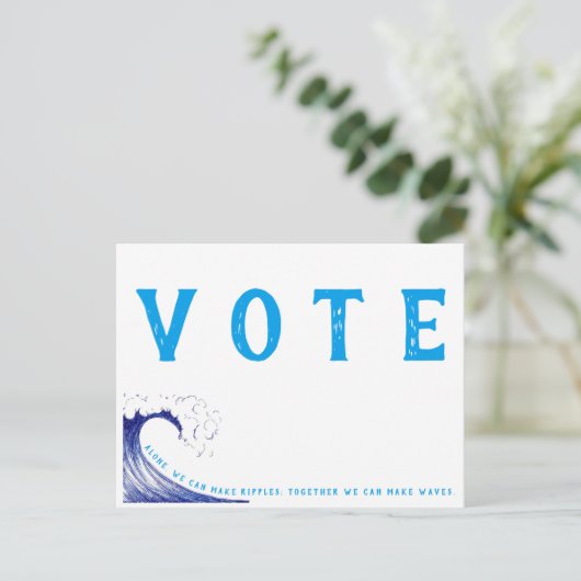 Carte Postale Seul nous faisons des ondulations ; Ensemble, nous (Debout devant)