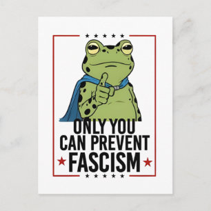 Carte Postale Seul vous pouvez empêcher le fascisme Patriote dém