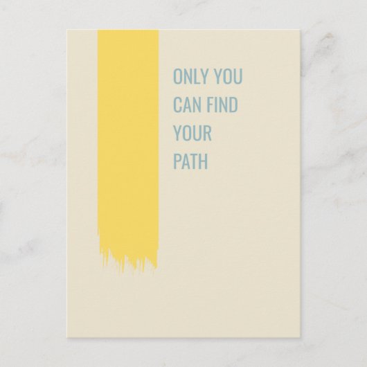 Carte Postale Seul vous pouvez trouver votre chemin inspirant ci (Devant)