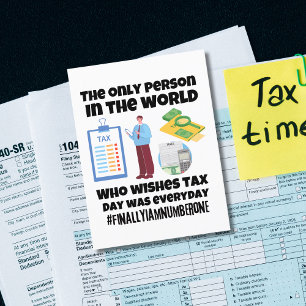 Carte Postale Seule la personne qui souhaite le jour de l'impôt 