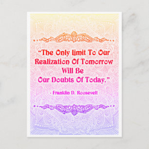 Carte Postale Seule limite - Citation positive