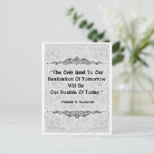 Carte Postale Seule limite - Citation positive (Debout devant)