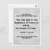 Carte Postale Seule limite - Citation positive (Devant / Derrière)