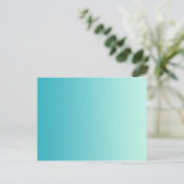 Carte Postale SEULEMENT dégradés de COULEUR - bleu océan (Debout devant)