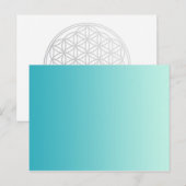 Carte Postale SEULEMENT dégradés de COULEUR - bleu océan (Devant / Derrière)