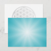 Carte Postale SEULEMENT dégradés de COULEUR - océan bleu étoile (Devant / Derrière)