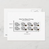 Carte Postale Seulement deux façons de vivre (Devant / Derrière)