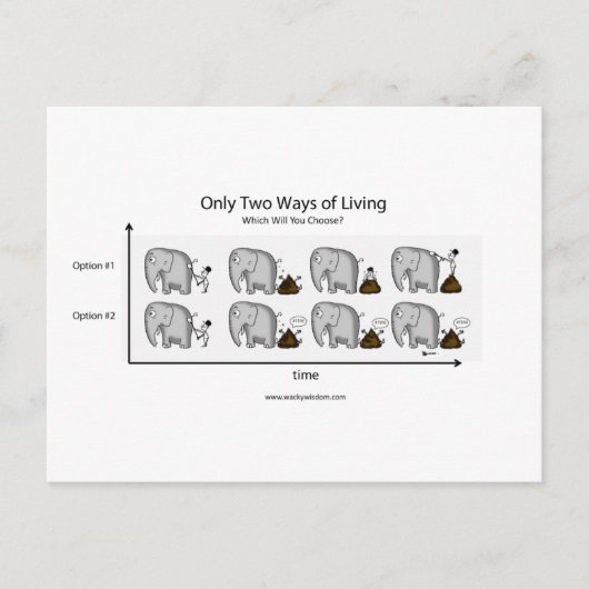 Carte Postale Seulement deux façons de vivre (Devant)