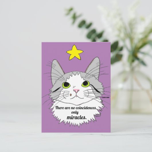 Carte Postale Seulement Miracles Inspiration Ragdoll Chat (Debout devant)
