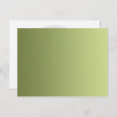 Carte Postale SEULS gradients de COULEUR - vert olive (Devant / Derrière)