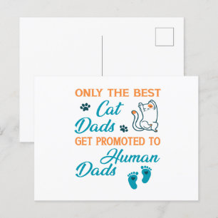 Carte Postale Seuls Les Meilleurs Papas Chats Sont Promus Papas