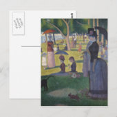 Carte Postale Seurat Dimanche Après-Midi La Grande Jatte (Devant / Derrière)