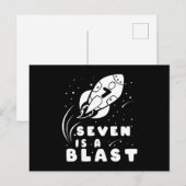 Carte Postale SEVEN EST UNE EXPLOSION 7e anniversaire garçon Ann (Devant / Derrière)