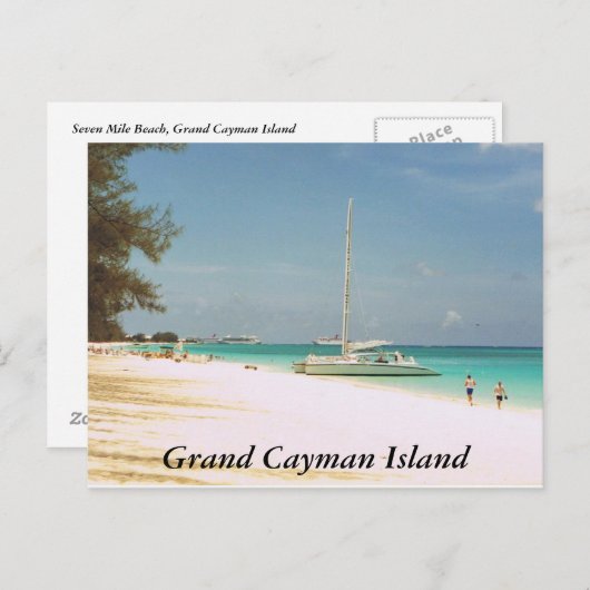 Carte Postale Seven Mile Beach, Grand Cayman Island (Devant / Derrière)