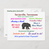 Carte Postale Sevierville, Tennessee (Devant / Derrière)