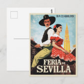 Carte Postale Sevilla Feria de Abril 1951 Vintage (Devant / Derrière)