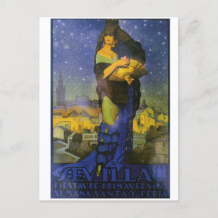 Carte Postale Séville Espagne Danseuse flamenco 1925
