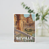 Carte Postale Séville Espagne Plaza de Espana (Debout devant)