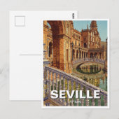 Carte Postale Séville Espagne Plaza de Espana (Devant / Derrière)
