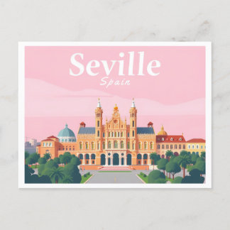 Carte Postale Séville Espagne Plaza de Espana Pastel Travel