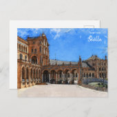 Carte postale Seville Plaza de Espana (Devant / Derrière)