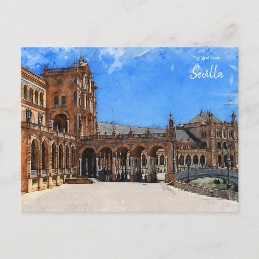 Carte postale Seville Plaza de Espana (Devant)