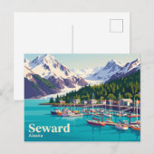 Carte Postale Seward, Alaska États-Unis (Devant / Derrière)