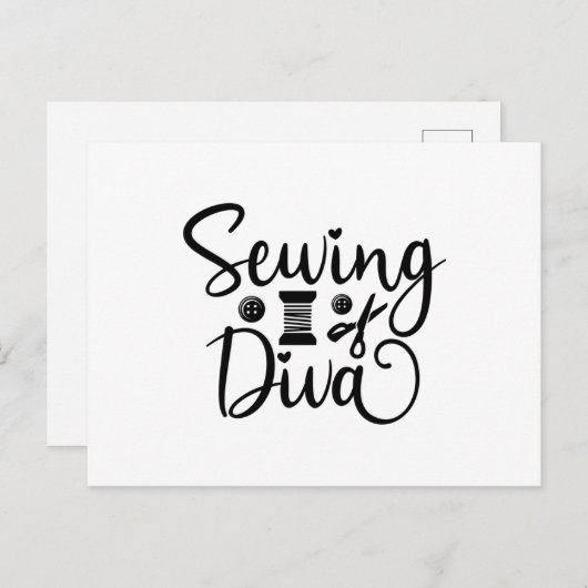 Carte Postale Sewing (Devant / Derrière)