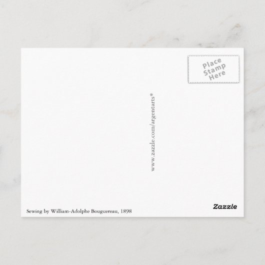 Carte Postale Sewing by William-Adolphe Bouguereau (Dos)