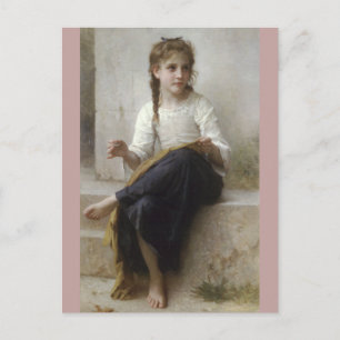Carte Postale Sewing by William-Adolphe Bouguereau