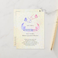 Sexe Révéler rose bleu épine Baby shower Invitatio