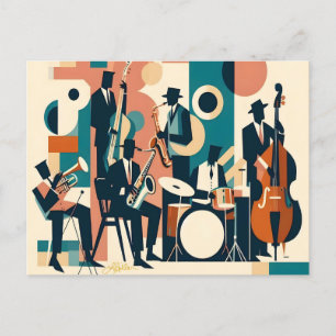 Carte Postale Sextet âge du jazz du milieu du siècle