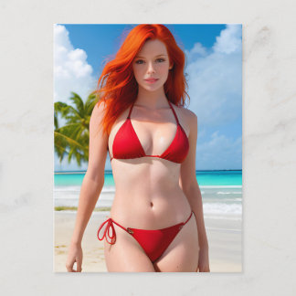 Carte postale Sexy Red Bikini
