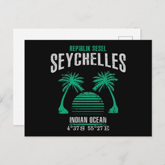 Carte Postale Seychelles (Devant / Derrière)